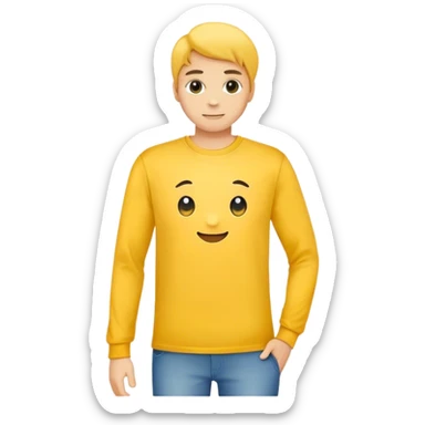 yellow long sleeve t-shirt only without motives or a person sticker