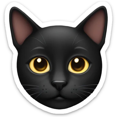 black cat  sticker
