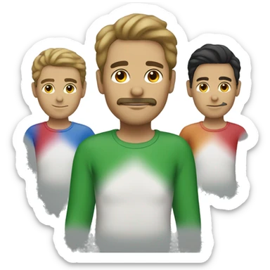 Gay male Italian/swedish/puerto rican throuple sticker