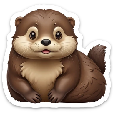 Otter shrugging I don’t know sticker