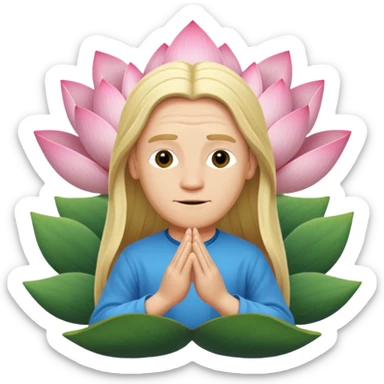 Erling Haaland long hair doing the lotus sticker