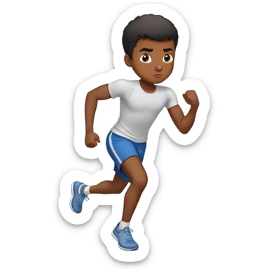 Black boy exercising  sticker