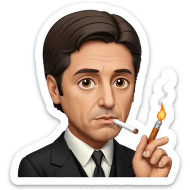 draw me brutal al pacino from godfather, who will smoke ciggarete sticker