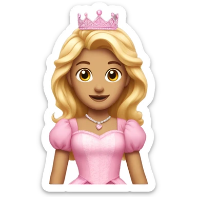 pretty pink princess sticker