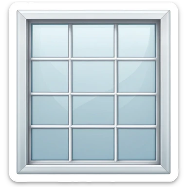 single glass window pane, simple, clear, minimal sticker