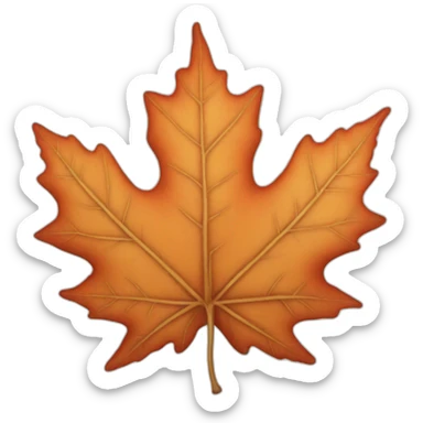 Maple leaf sticker