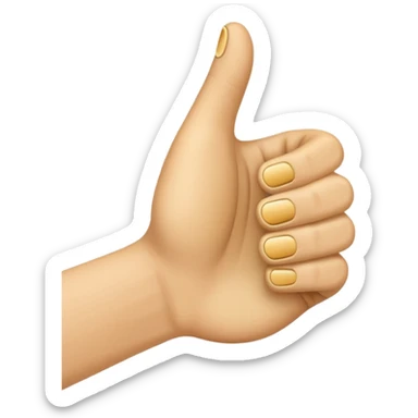 thumbs up emoij extra long thumb sticker