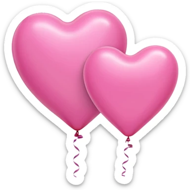 heart pink balloons sticker