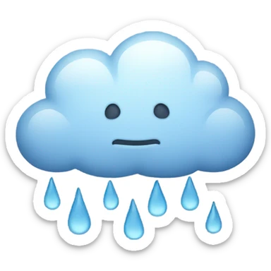 Rain cloud sticker