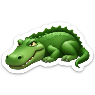 sleeping alligator sticker