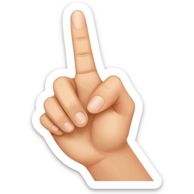 sacando el dedo indice sticker