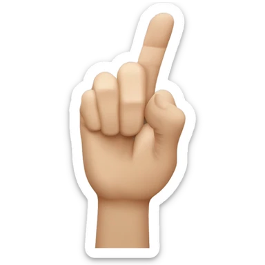 Main gauche : La main gauche formant un “J” inversé avec le pouce et l’index.
Main droite : La main droite formant un “J” avec le pouce et l’index. sticker