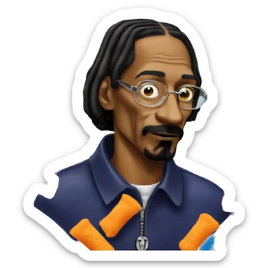 snoop dogg eating cheetos sticker