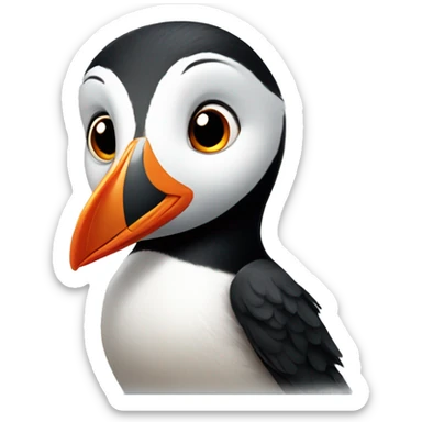 Cute puffin sticker