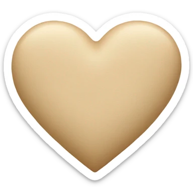 Beige heart sticker