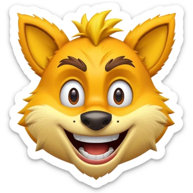 smiling Crash Bandicoot emoji style sticker