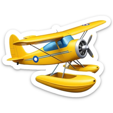 J3cub airplane on floats  sticker