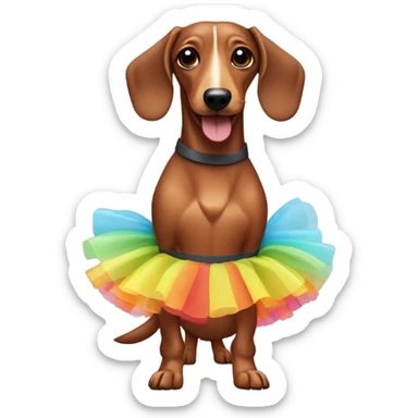 Sausage dog in a tutu  sticker