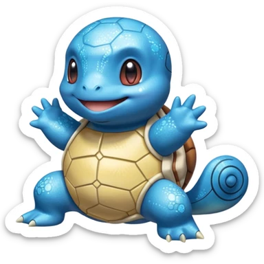 glitter pokemon squirtle sticker