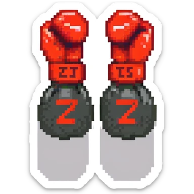 красные боксерские перчатки с надписью "23", no background sticker