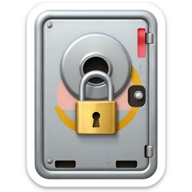 Keycard lock on a Door sticker