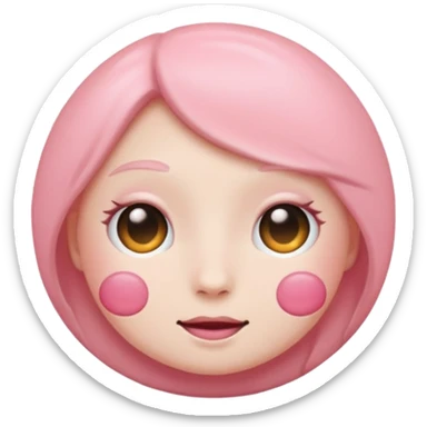 Make me a normal blush emoji  sticker