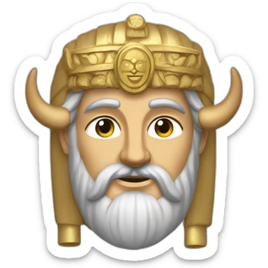 cyrus the great with two horns sticker