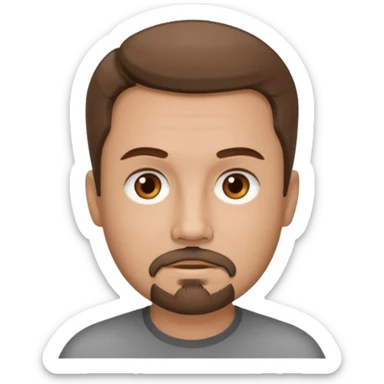 MALE, BROWN HAIR, GREY GOATY, ROUND FACE sticker