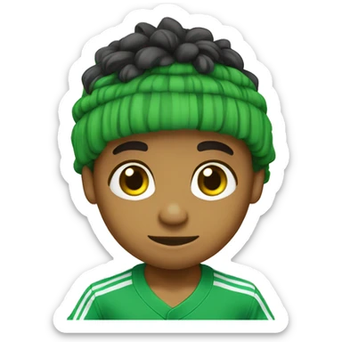 1 tigrinho bebe fofo com camisa branca e verde sticker