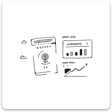 qbix88 games online with trending chart, expert level badge, and popular games leaderboard sticker