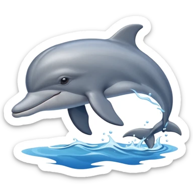 with dolphin please sticker