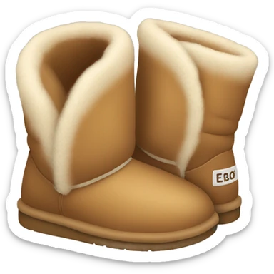 Light brown pair of slipper uggs sticker