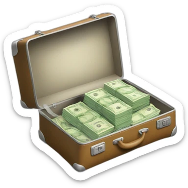 a-flying-suitcase-with-money sticker