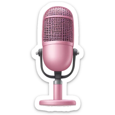 pastel pink computer microphone  sticker