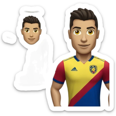 cristiano ronaldo con camiseta de seleccion colombia sticker