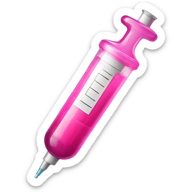 Pink syringe sticker