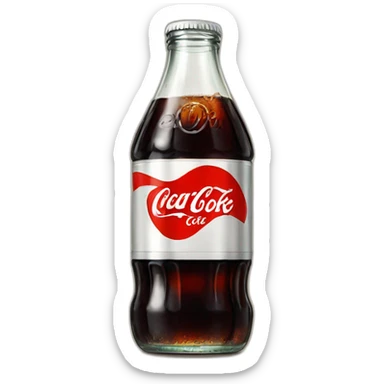 Vintage glass DIET coke sticker