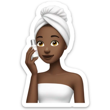 Girl doing her skincare sticker