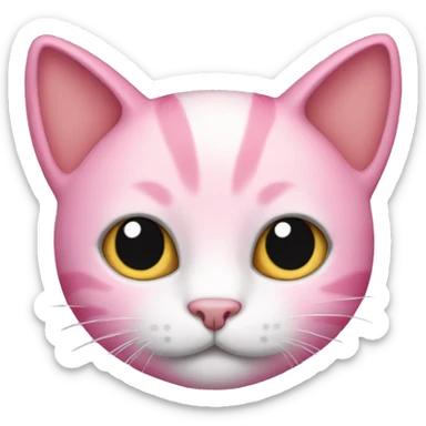 pink cat sticker