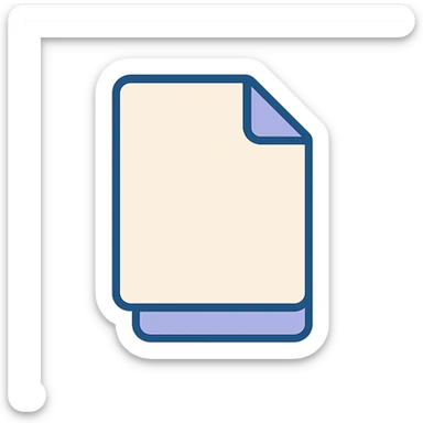very simple flat color clip art of sheets of paper, minimal, no text sticker