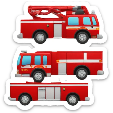 fire engine car sticker