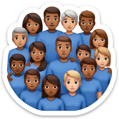Authentic blue circle people connection. Instead of "networking," it's about cultivating meaningful relationships, being transparent, and lifting each other up. sticker