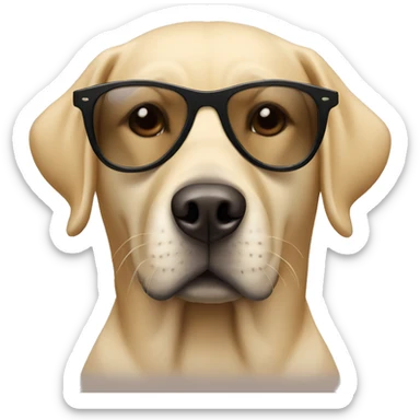 Dog Labrador with sunglasses sticker
