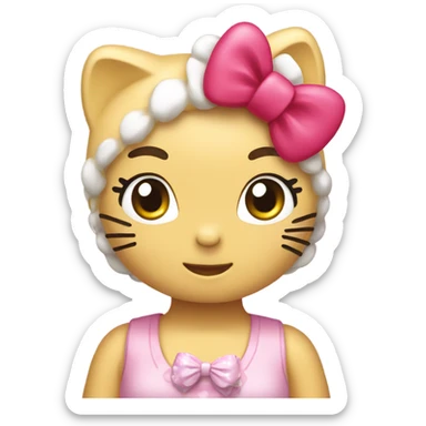 Hello kitty with bow  sticker