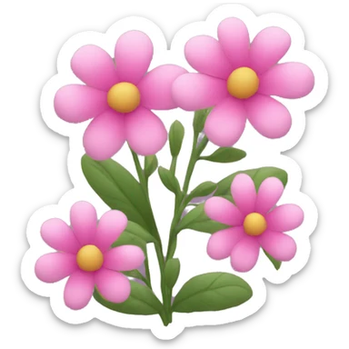 Pink flowers sticker