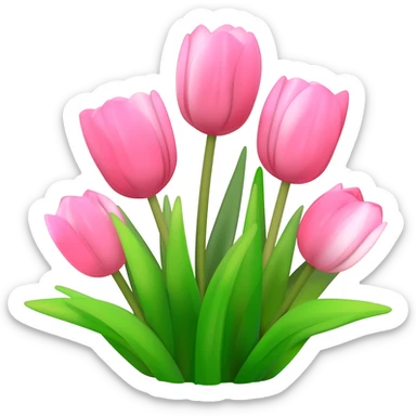 Baby pink tulips sticker