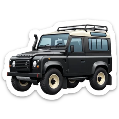 land rover defender black sticker