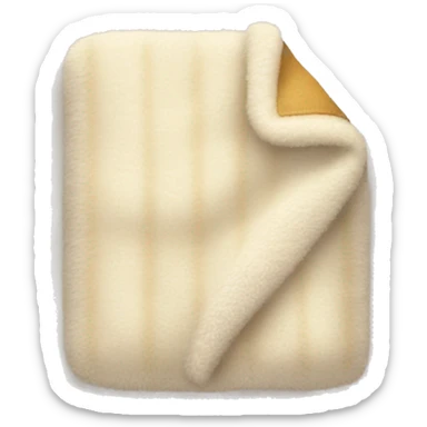 Fuzzy cream blanket sticker
