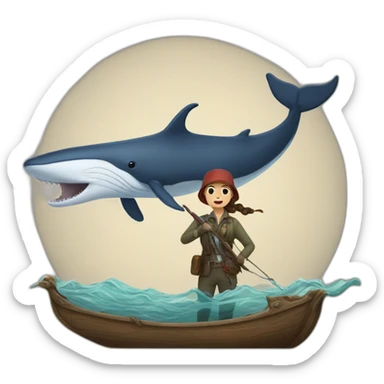 hunting a special whale to see her  sticker