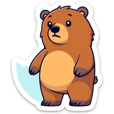 Grizzly bear sticker